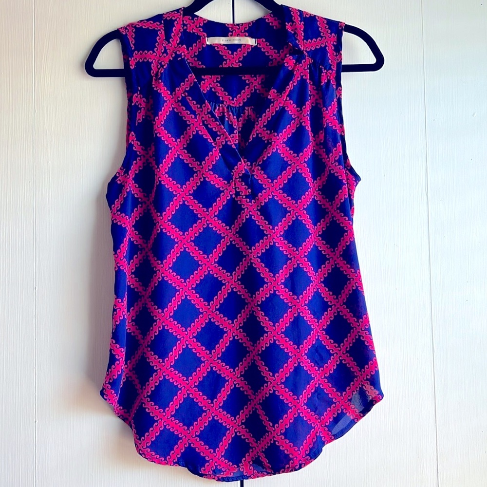 Shalley Split Neck Relaxed Fit Blouse